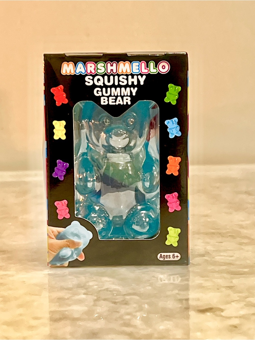 Marshmallow Squishy Gummy Bear Blue Toy